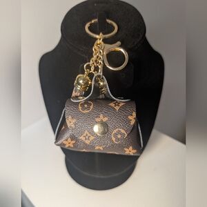 Brown Patterned Key & Card Holder